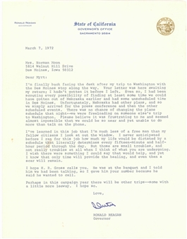 1972 Ronald Reagan Signed Typed Letter Signed as "Dutch" (JSA)